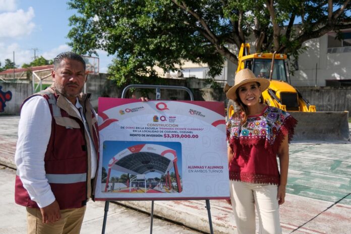 Mara Lezama anuncia 15 domos para escuelas de Cozumel