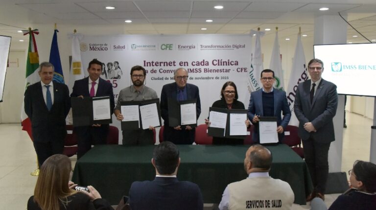IMSS BIENESTAR y CFE firman acuerdo de colaboración para la instalación de puntos de internet gratuito en clínicas y centros de salud