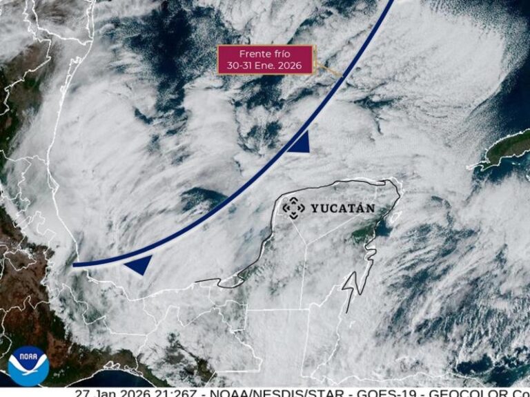 Alertan por un marcado descenso de temperaturas en Yucatán