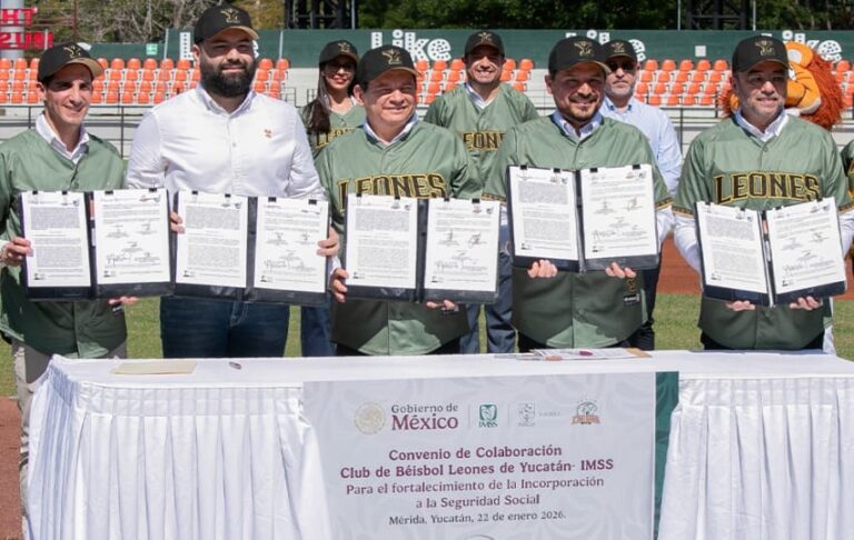 IMSS y Leones de Yucatán firman convenio para el fortalecimiento de la incorporación a la seguridad social