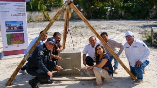 Inicia la construcción de la primera base de bomberos de Holbox