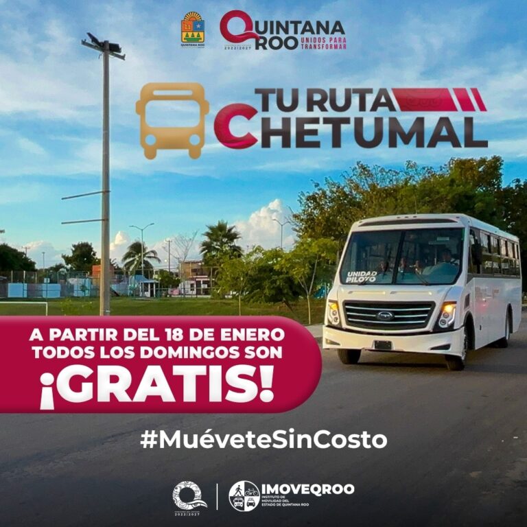 Inician los domingos gratuitos de “Tu Ruta Chetumal”