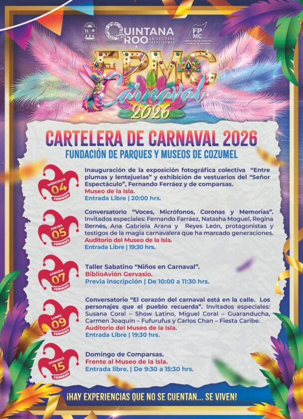 FPMC celebra el Carnaval de Cozumel 2026 con una atractiva cartelera2