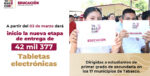 Gobierno de Tabasco continuará con la entrega de tabletas a estudiantes de secundaria