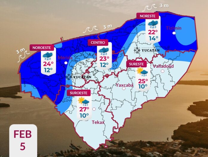 Persistirán las bajas temperaturas en Yucatán