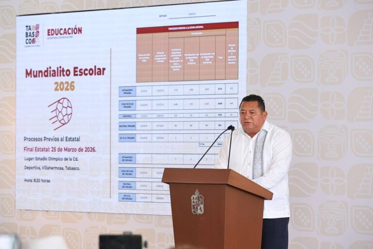 Tabasco se une al Mundialito Escolar 2026