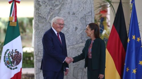 Claudia Sheinbaum se reúne con el presidente de Alemania en Cancún