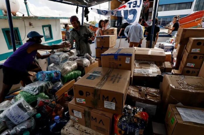 Desde Yucatán, zarpa 30 toneladas de ayuda humanitaria para Cuba