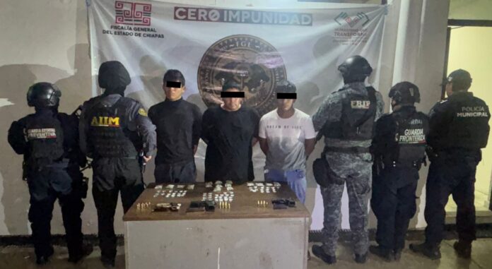 Detienen a cuatro presuntos integrantes del Cártel Chiapas y Guatemala