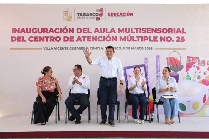 Entregan aula multisensorial en Villa Vicente Guerrero, Centla; es la quinta de su tipo en Tabasco