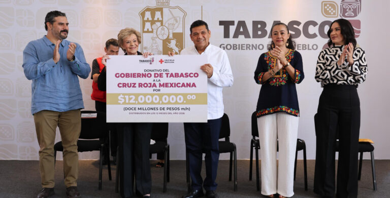 Javier May da inicio a la colecta anual de la Cruz Roja en Tabasco