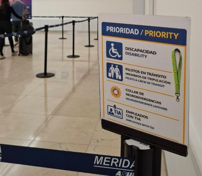 Aeropuerto de Mérida, el primero en México con protocolo para neurodivergencias