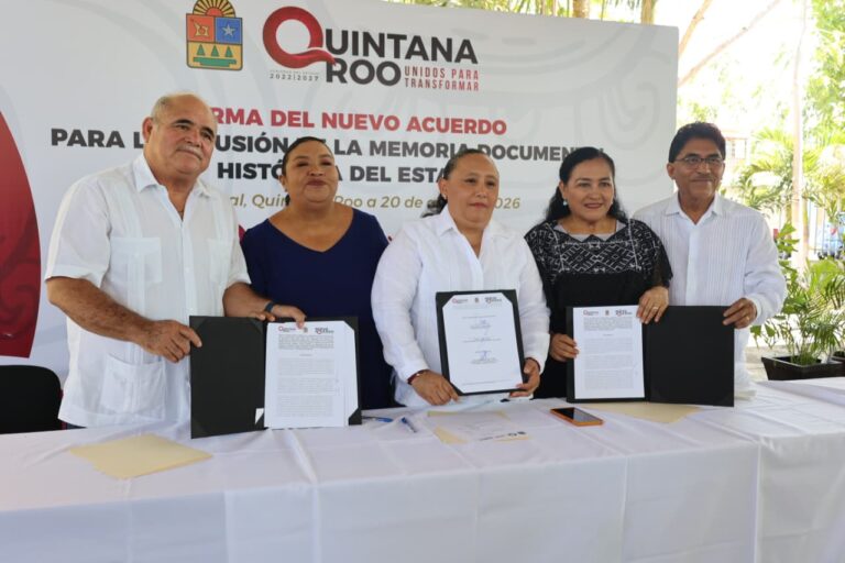 Firman convenio para fortalecer la difusión de la memoria histórica de Quintana Roo