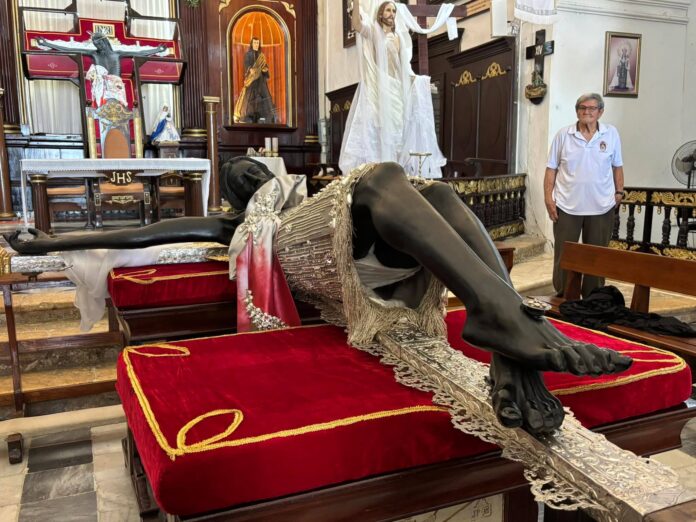 INAH Campeche concluye los trabajos de restauración del Cristo Negro de San Román