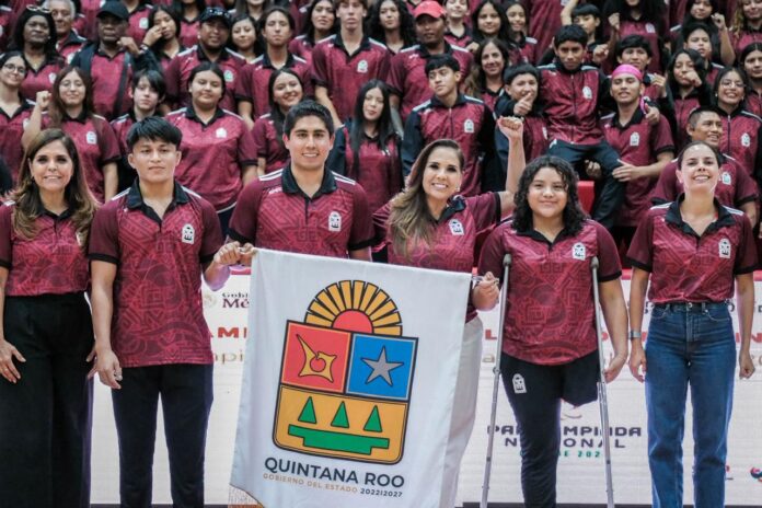 Mara Lezama abandera a delegación que representará a Quintana Roo en la Olimpiada Nacional 2026