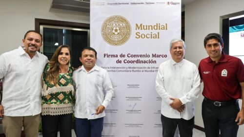 Mara Lezama firma convenio para impulsar el deporte como herramienta de bienestar