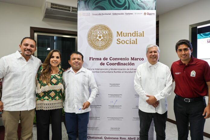 Mara Lezama firma convenio para impulsar el deporte como herramienta de bienestar