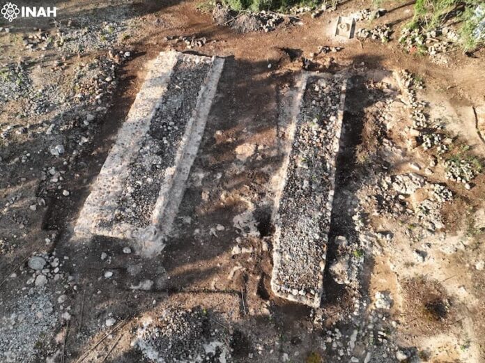 Protegen juego de pelota hallado en obras del Tren Maya de Carga