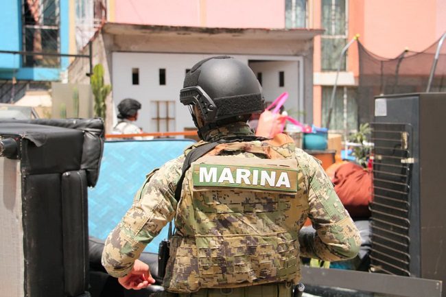 Personal de la Armada de México se capacita en localización y neutralización de artefactos explosivos, localización de laboratorios clandestinos y táctica de vehículos blindados de Infantería de Marina