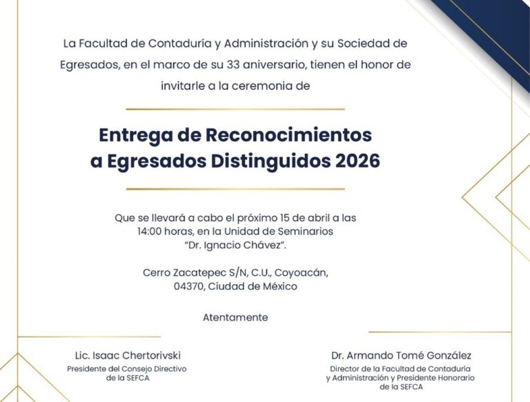 La UNAM rinde homenaje a Juan Antonio Pérez Simón como Egresado Empresario Ejemplar