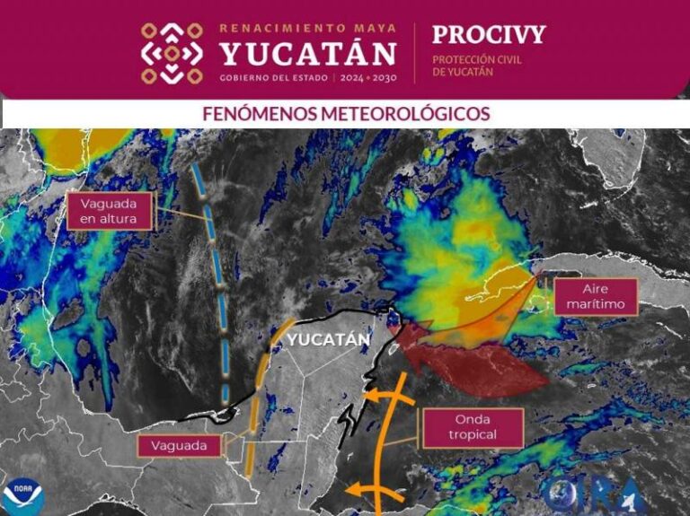 Continuará el potencial de lluvias fuertes a intensas en Yucatán