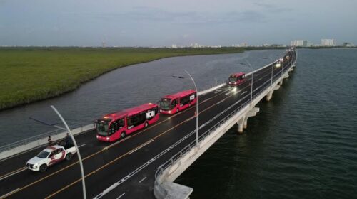 Mara Lezama presenta las nuevas unidades para la Ruta 27 del MOBI