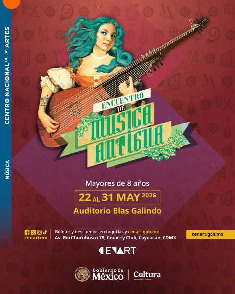 En mayo, el fascinante universo de la música antigua sonará en el Cenart