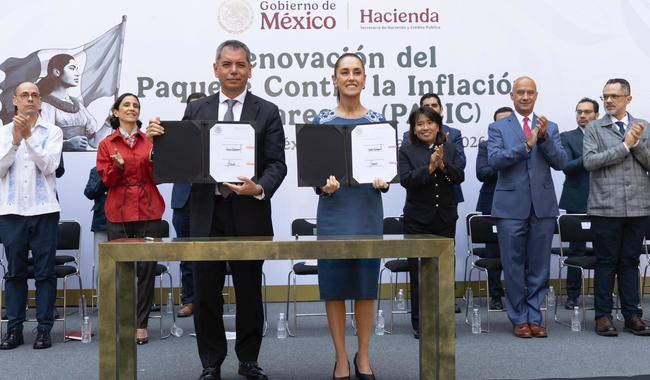 Claudia Sheinbaum renueva Paquete Contra la Inflación y Carestía; mantiene canasta básica en 910 pesos