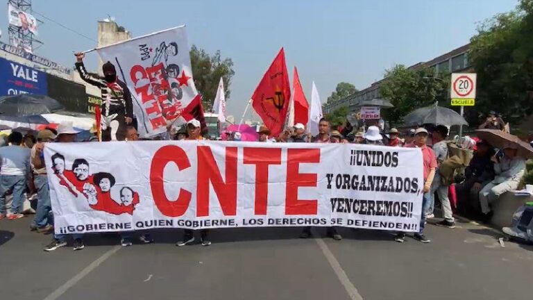 Claudia Sheinbaum recibió al CNTE en Palacio Nacional
