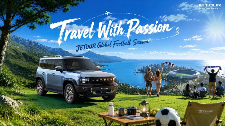 El JETOUR T2 i-DM impulsa los viajes con pasión para seguir a los equipos