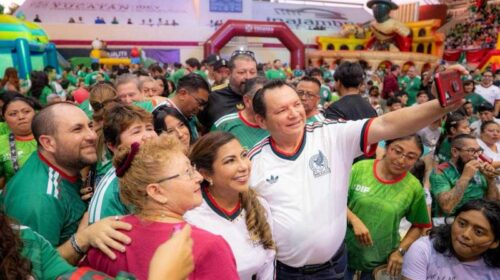 Más de 12 mil personas celebran triunfo de México en las Zonas Fan en Yucatán