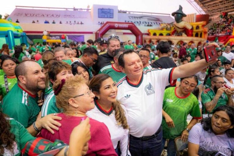 Más de 12 mil personas celebran triunfo de México en las Zonas Fan en Yucatán