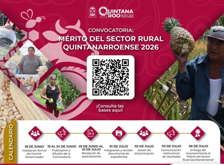 Quintana Roo lanza el histórico reconocimiento al “Mérito del Sector Rural 2026”