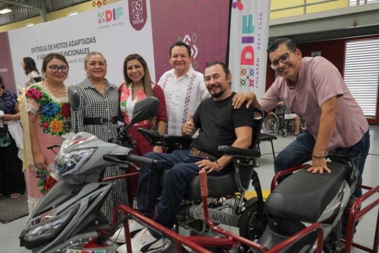 Reactivan entrega de motos adaptadas para personas con discapacidad en Yucatán