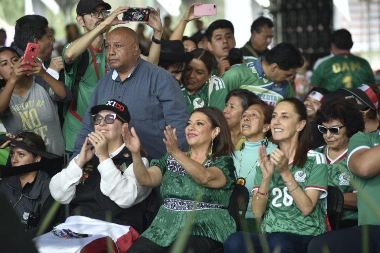Sheinbaum vive la inauguración del Mundial 2026 desde el Fan Fest de Deportivo Los Galeana