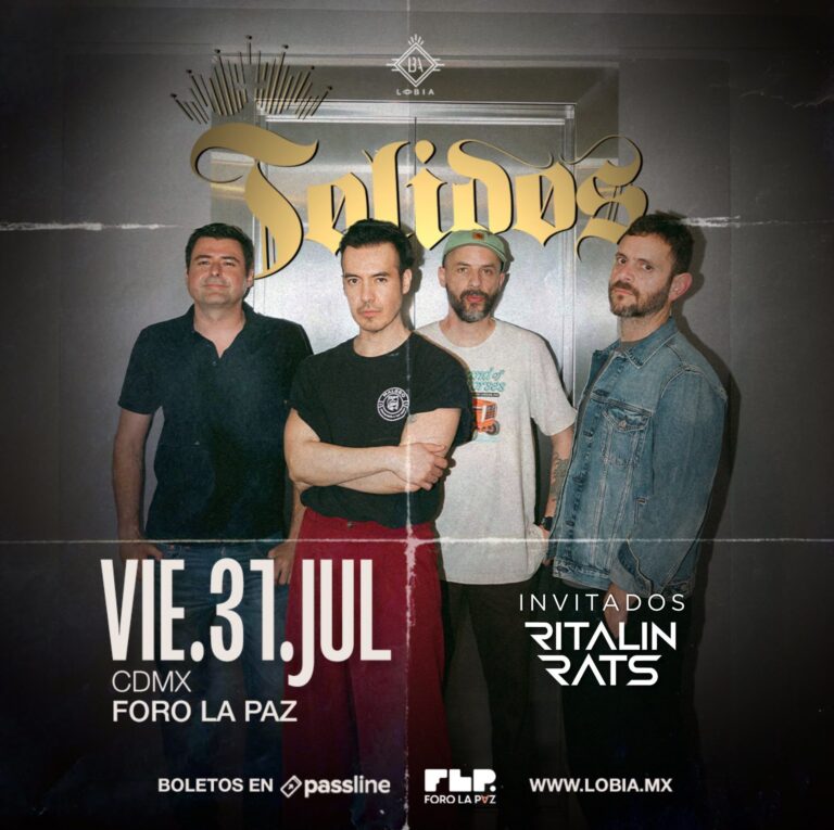 Tolidos regresa a la Ciudad de México con un concierto en Foro La Paz; Ritalin Rats será la banda invitada
