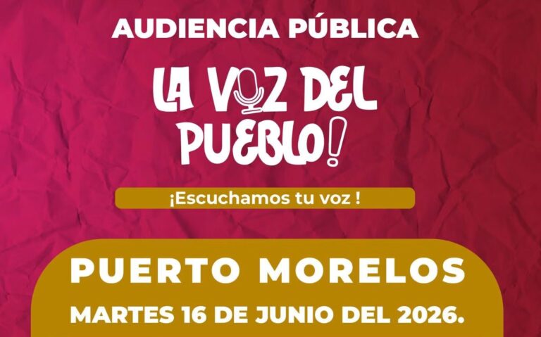 ‘La Voz del Pueblo’ llega a Puerto Morelos: Entregan apoyos, prótesis y títulos de propiedad