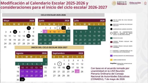 Alistan el calendario escolar 2026-2027 en Yucatán