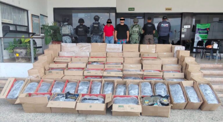 Caen tres con casi 700 kilos de marihuana en Jiquipilas, Chiapas