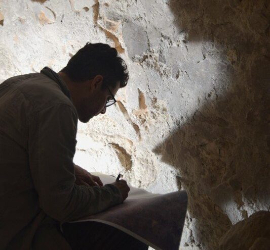 Descubren evidencia de escritura maya temprana en el mural de la Estructura II de Calakmul