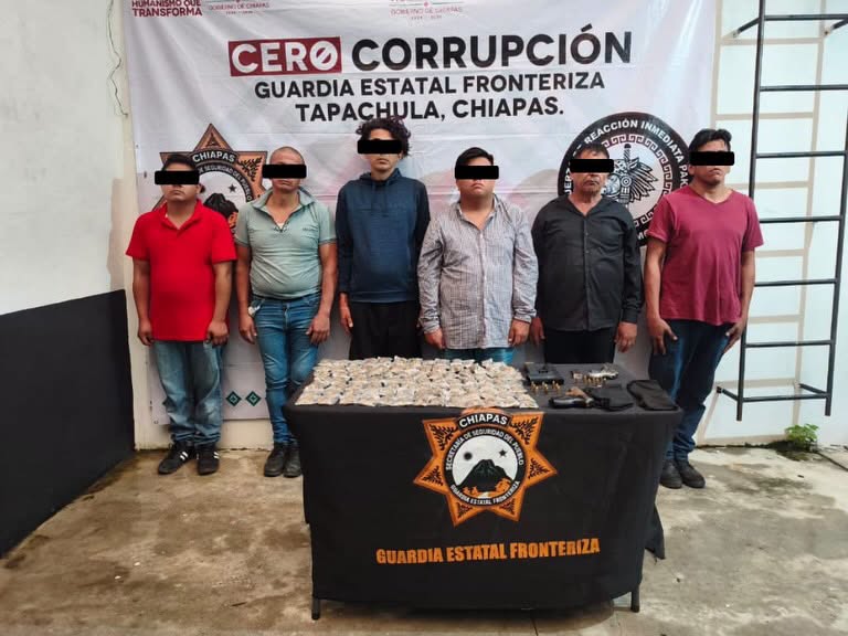 Detienen en Tapachula a siete presuntos integrantes del Cártel de Sinaloa