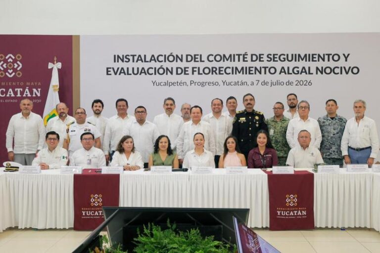 Gobierno de Yucatán activa monitoreo permanente contra la marea roja