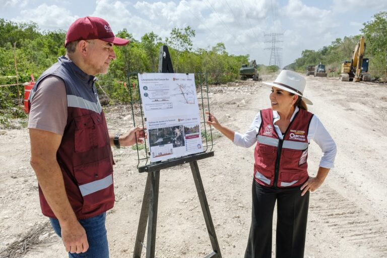Mara Lezama inicia la construcción del Libramiento Vial de Carga Cancún Sur