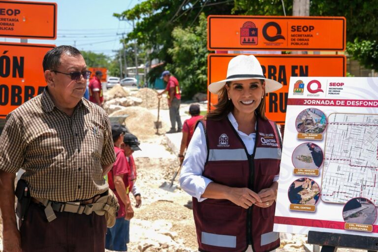 Mara Lezama invierte 5.5 mdp para reparar desfondes en ocho colonias de Chetumal