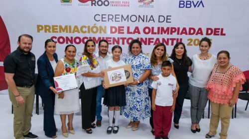 Mara Lezama reconoce a estudiantes ganadores de la Olimpiada del Conocimiento Infantil 2026