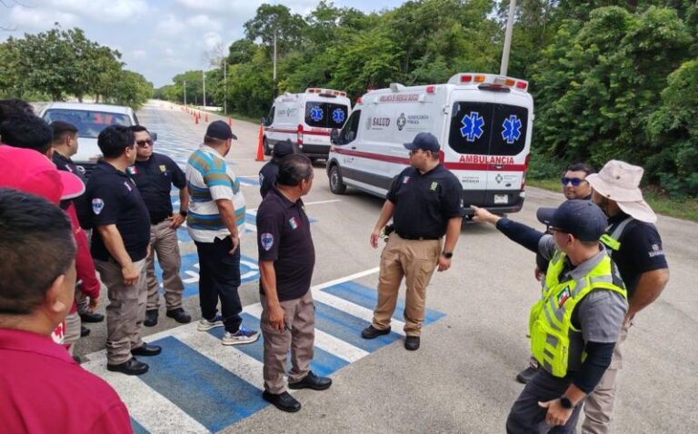 Paramédicos de Yucatán se capacitan en operación segura de vehículos de emergencia