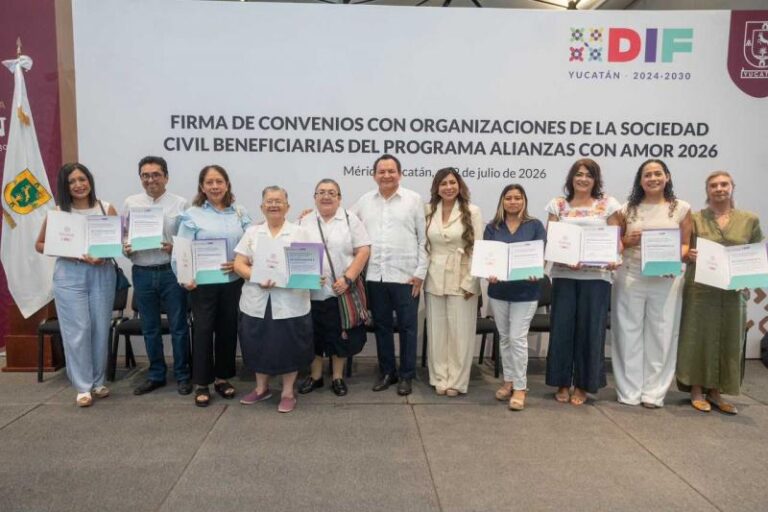 Yucatán destina más de 27.6 mdp a organizaciones civiles mediante el programa “Alianzas con Amor”