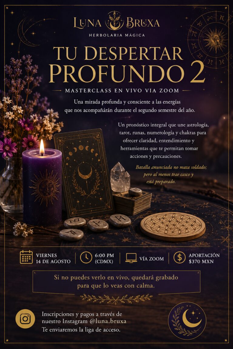 Luna Bruxa anuncia la segunda edición de la masterclass “El Despertar Profundo 2”