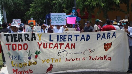 Comunidades mayas marchan en Mérida contra megaproyectos inmobiliarios y despojo de tierras