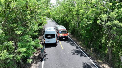 Javier May entrega obras carreteras en Jalpa de Méndez